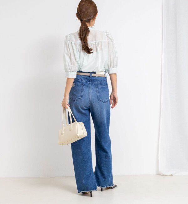 NOLLEY'S「5分袖衿フリルブラウス」|シャツ・ブラウス|