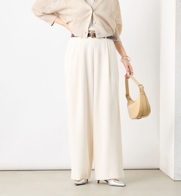 NOLLEY'S「《セットアップ対応》ウォッシャブル麻調タックワイドパンツ」|その他|