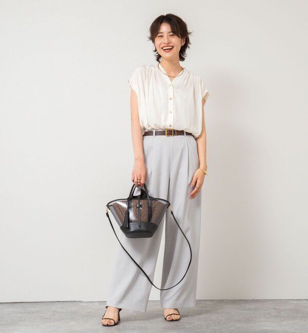 NOLLEY'S「《セットアップ対応》ウォッシャブル麻調タックワイドパンツ」|その他|