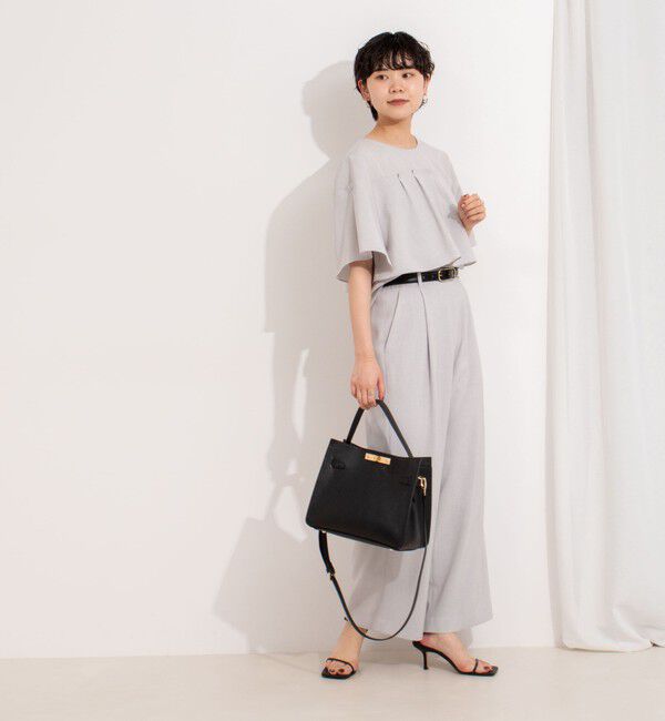 NOLLEY'S「《セットアップ対応》ウォッシャブル麻調タックワイドパンツ」|その他|