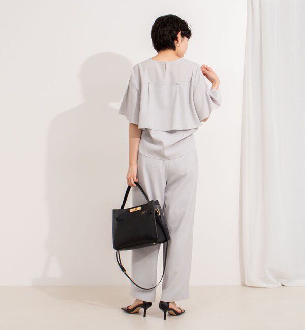 NOLLEY'S「《セットアップ対応》ウォッシャブル麻調タックワイドパンツ」|その他|