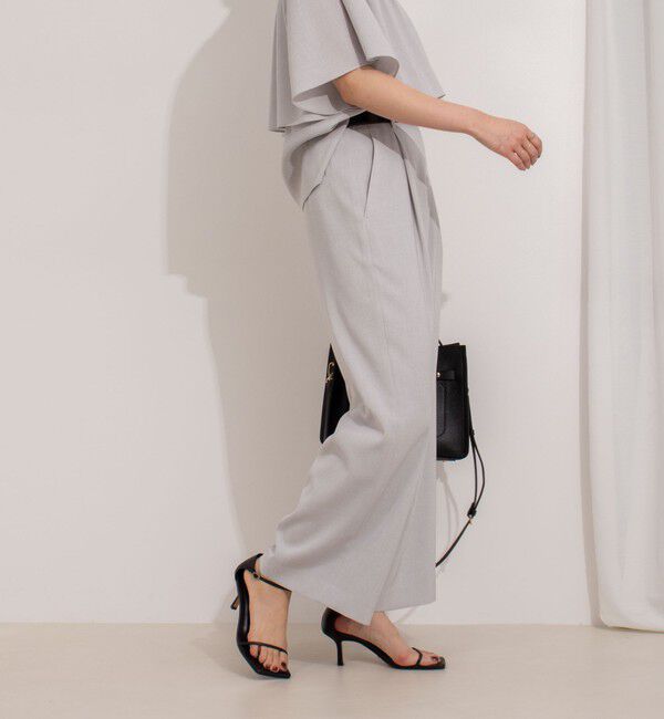 NOLLEY'S「《セットアップ対応》ウォッシャブル麻調タックワイドパンツ」|その他|