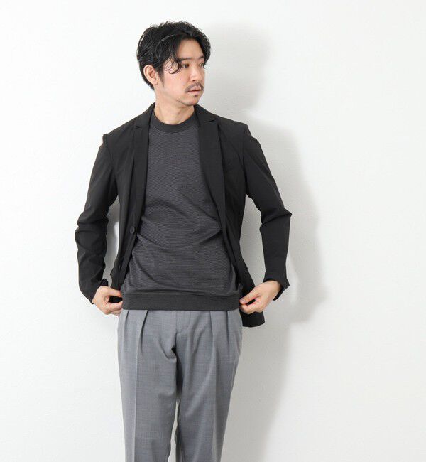 NOLLEY'S goodman「《ビジカジ対応》セミシルケットスムース ボーダードレスTシャツ 25SS」|Tシャツ・カットソー|