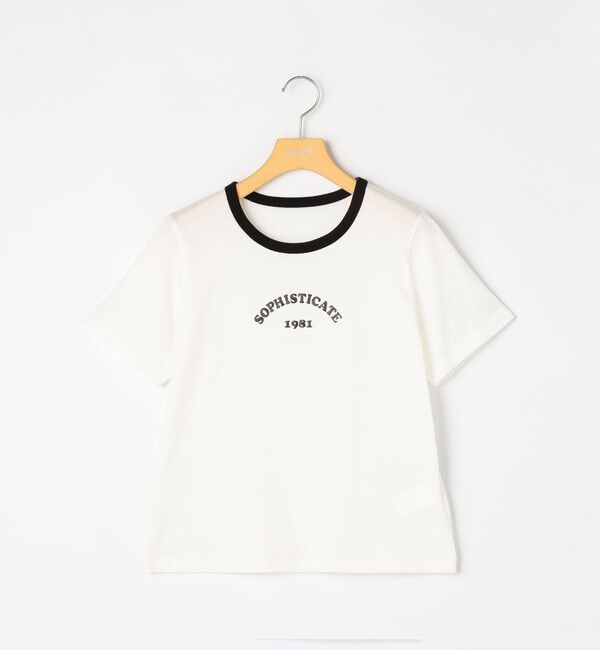 NOLLEY'S sophi「シルケット天竺衿配色ロゴTシャツ」|Tシャツ・カットソー|