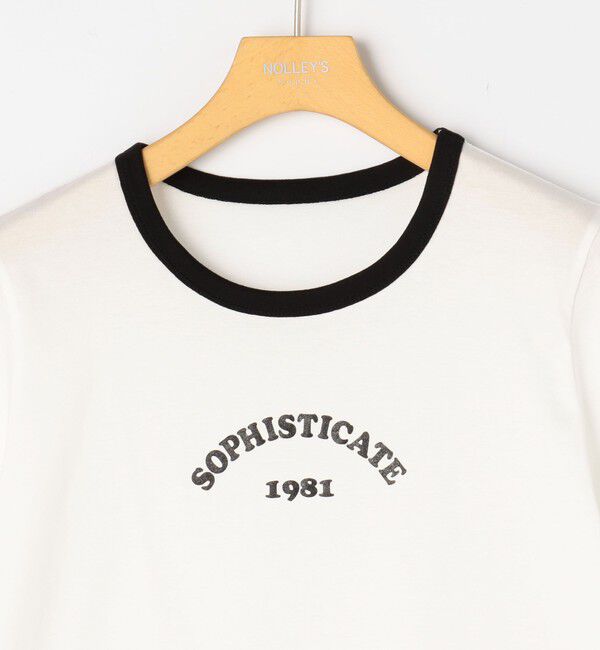 NOLLEY'S sophi「シルケット天竺衿配色ロゴTシャツ」|Tシャツ・カットソー|