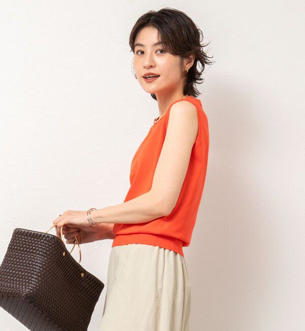 NOLLEY'S sophi「《アンサンブル対応/手洗い可能》綿ポリノースリーブプルオーバーニット」|ニット・セーター|