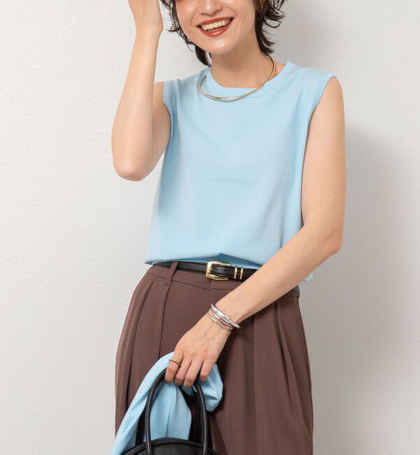 NOLLEY'S sophi「《アンサンブル対応/手洗い可能》綿ポリノースリーブプルオーバーニット」|ニット・セーター|