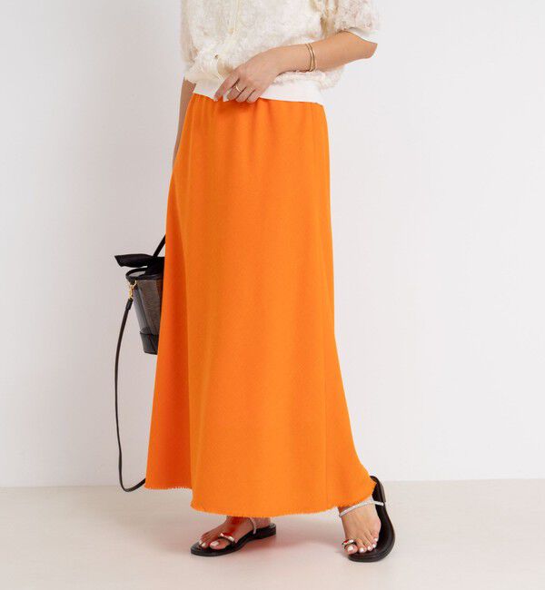 NOLLEY'S「ウォッシャブル綿麻スラブナロースカート」|スカート|