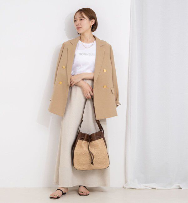 NOLLEY'S「ウォッシャブル綿麻スラブナロースカート」|スカート|