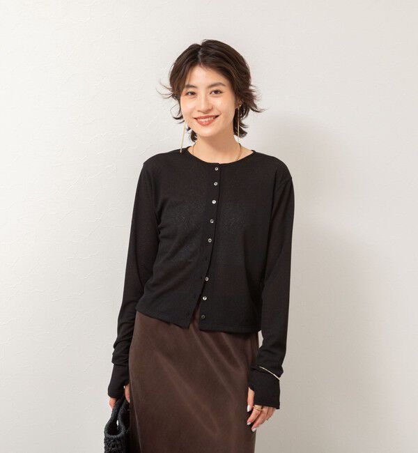 NOLLEY'S「《アンサンブル対応》シアーワッフル2WAYカーディガン」|カーディガン|