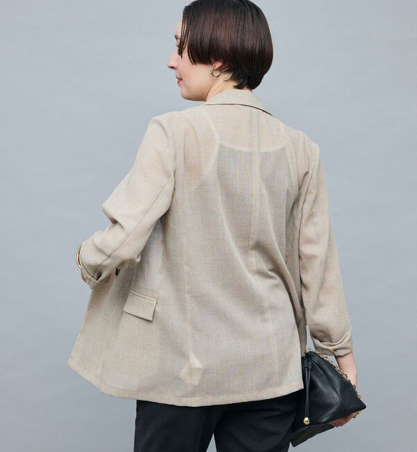 NOLLEY'S sophi「ウォッシャブルボイルシアーダブルジャケット」|テーラードジャケット|