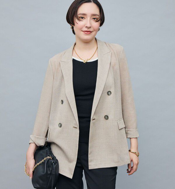 NOLLEY'S sophi「ウォッシャブルボイルシアーダブルジャケット」|テーラードジャケット|