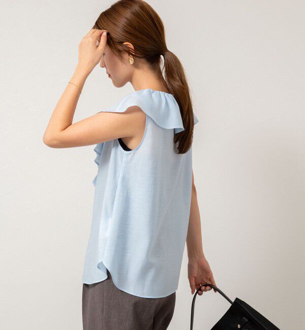 NOLLEY'S sophi「シアーラッフルノースリーブブラウス」|シャツ・ブラウス|