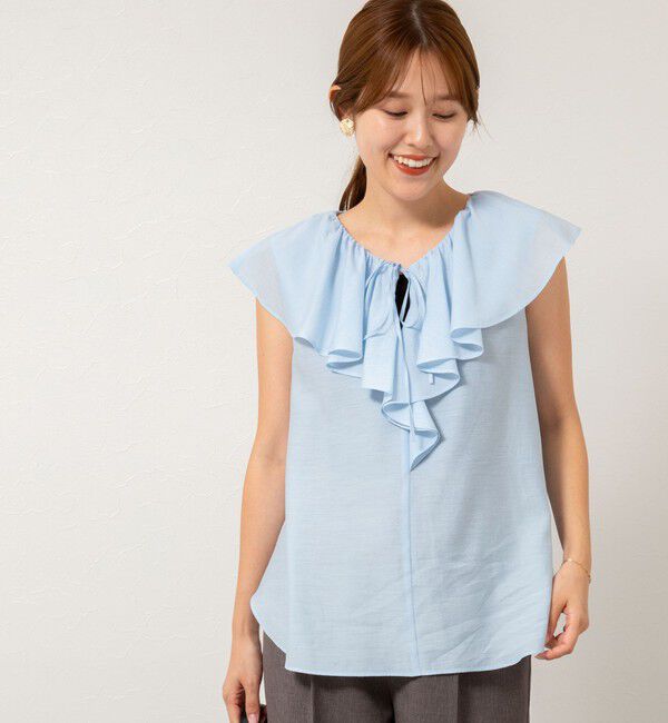 NOLLEY'S sophi「シアーラッフルノースリーブブラウス」|シャツ・ブラウス|