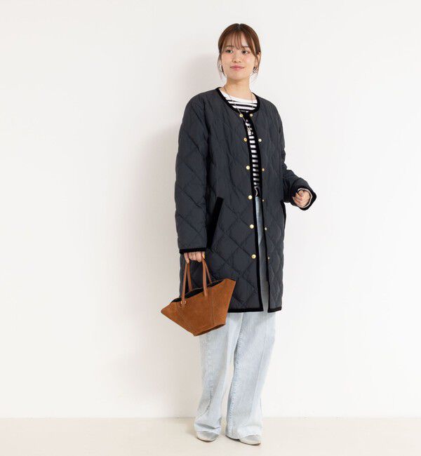 NOLLEY'S「【TAION&times;LIMONTA】別注ベロアパイピングロングダウン」|ダウン|