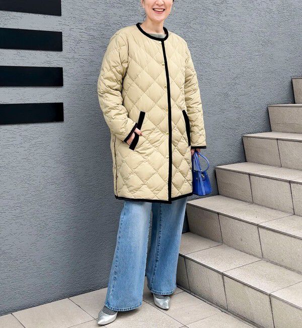 NOLLEY'S「【TAION&times;LIMONTA】別注ベロアパイピングロングダウン」|ダウン|