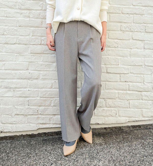 NOLLEY'S「ウォッシャブルウール調愛されセミワイドパンツ」|その他|ブラウン系その他3