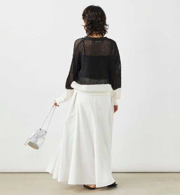 NOLLEY'S「《手洗い可能》テープメッシュ編Vネックカーディガン」|カーディガン|