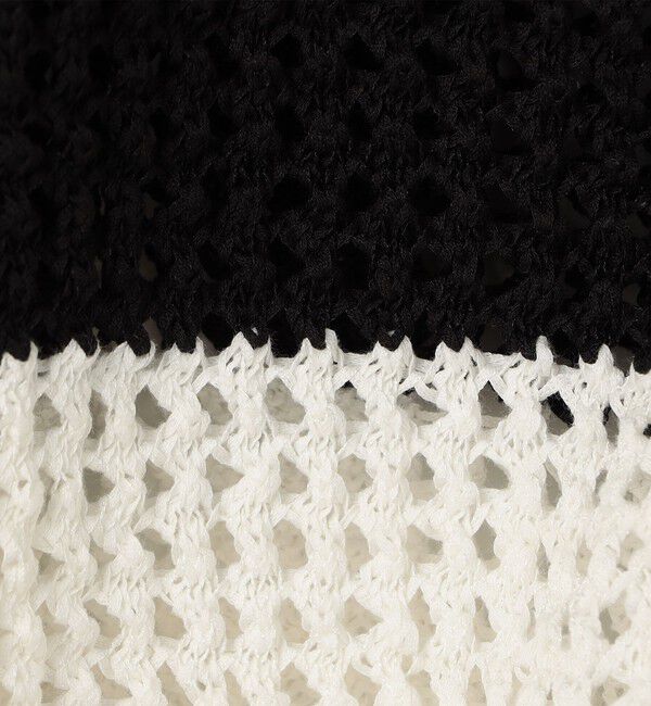 NOLLEY'S「《手洗い可能》テープメッシュ編Vネックカーディガン」|カーディガン|