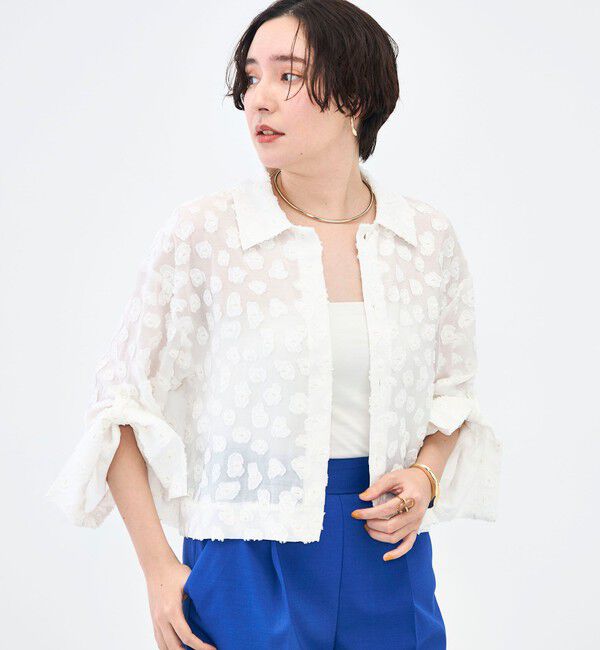 NOLLEY'S「【KIRYU】ウォッシャブル花柄ジャガードシャツ」|シャツ・ブラウス|