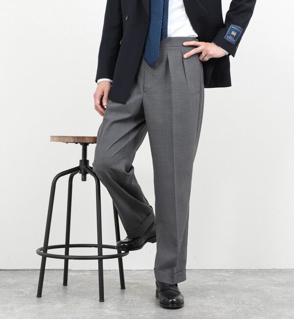 NOLLEY'S goodman「ウォッシャブルウールワイドスラックス 26SS」|スラックス|チャコールグレー