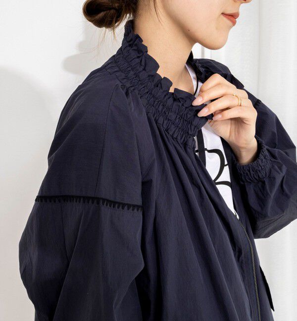 NOLLEY'S「【MARILYN MOON/マリリーンムーン】ウォッシャブルシャーリングギャザーブルゾン」|ブルゾン・スタジャン|