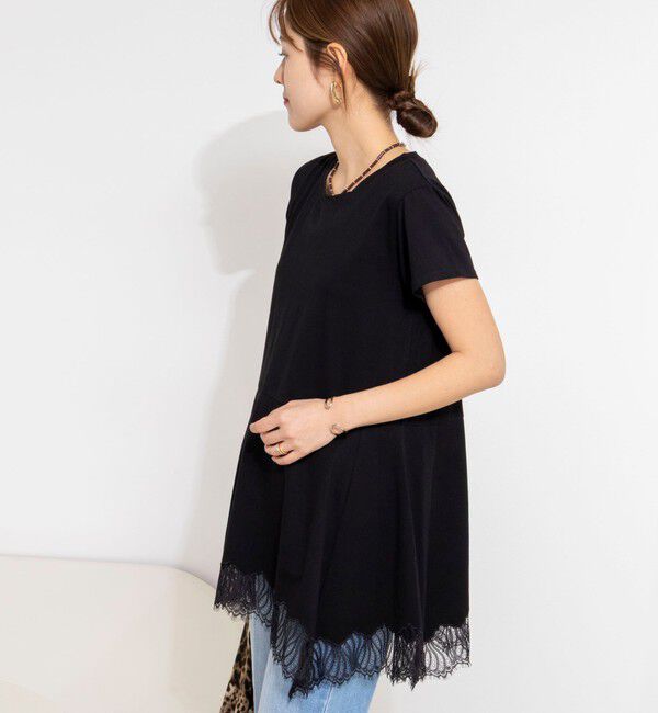NOLLEY'S「【WEB限定】ウォッシャブルヘムレースカットソー」|Tシャツ・カットソー|