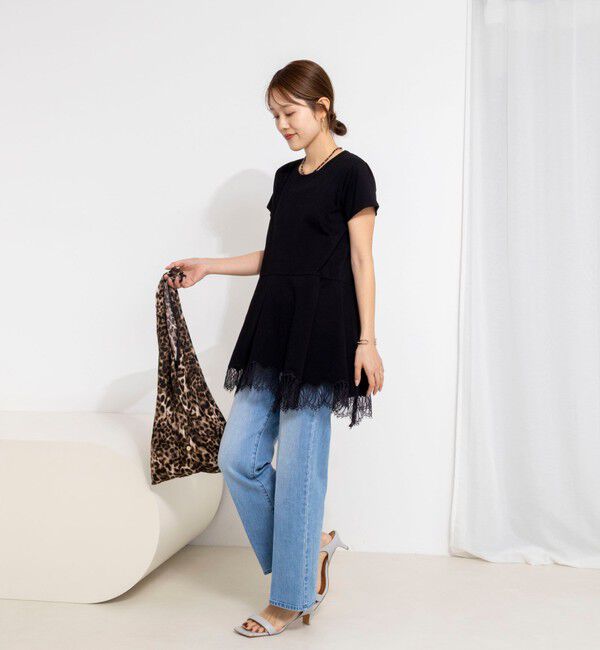 NOLLEY'S「【WEB限定】ウォッシャブルヘムレースカットソー」|Tシャツ・カットソー|