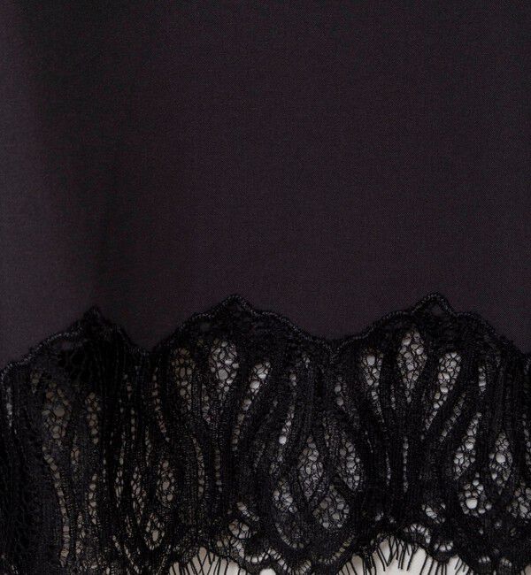 NOLLEY'S「【WEB限定】ウォッシャブルヘムレースサテンタンク」|タンクトップ|