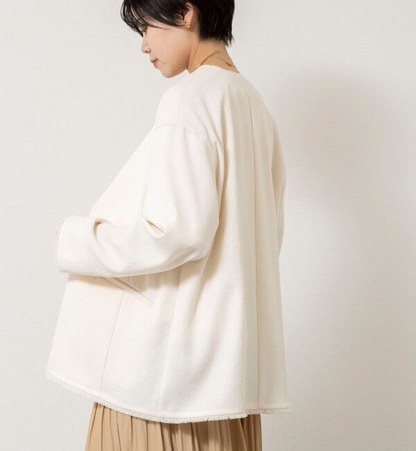 NOLLEY'S「ウォッシャブルFRINGE LIGHT JACKET」|ノーカラージャケット|