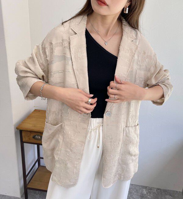 fredy emue「シアージャガードシャツジャケット」|テーラードジャケット|