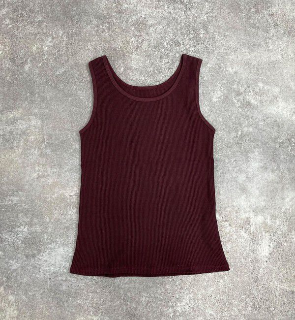 fredy emue「ニットライクテレコタンクトップ」|Tシャツ・カットソー|ブラウン