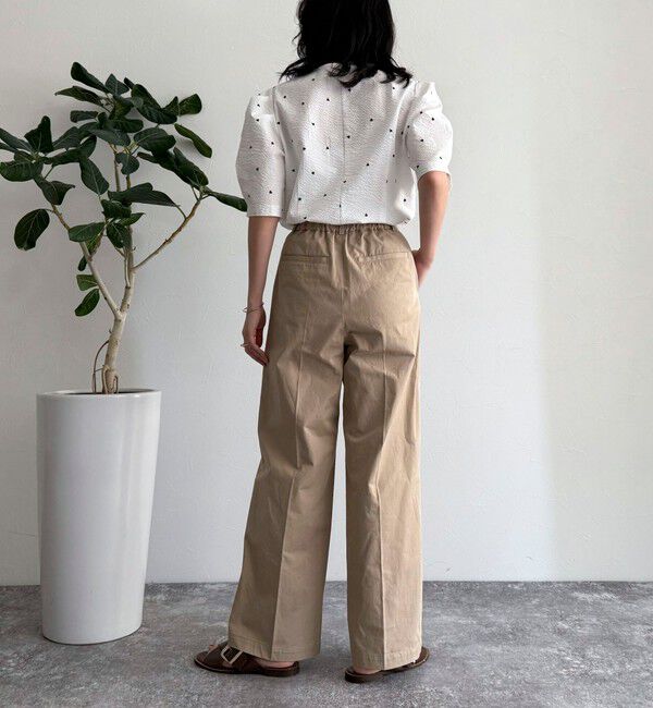 fredy emue「【低身長サイズ34有り】チノタックパンツ」|チノ|