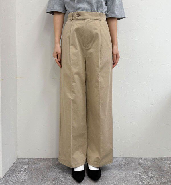 fredy emue「【低身長サイズ34有り】チノタックパンツ」|チノ|