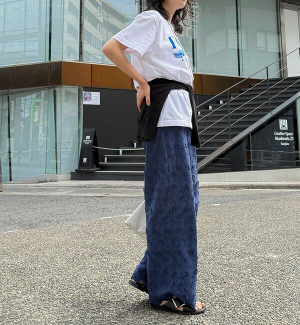 fredy emue「3D刺繍スカラップイージーパンツ」|チノ|