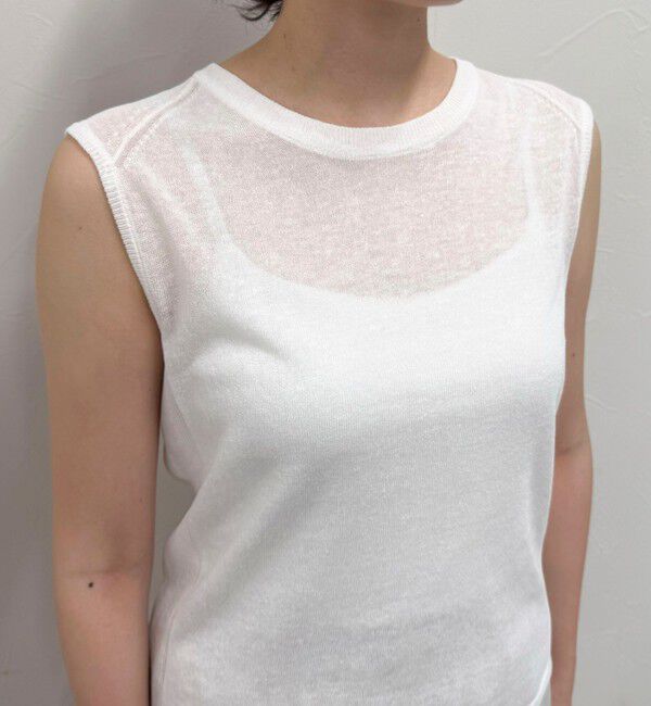 fredy emue「リネン混ノースリーブニットプルオーバー」|タンクトップ|
