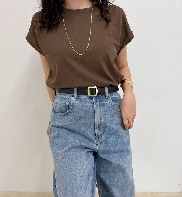 fredy emue「【atelier brugge/アトリエブルージュ】ウェーブバックルフリーアジャストベルト」|ベルト|