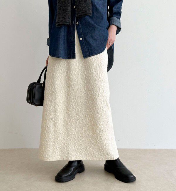 fredy emue「レオパードジャガードスカート」|スカート|オフホワイト