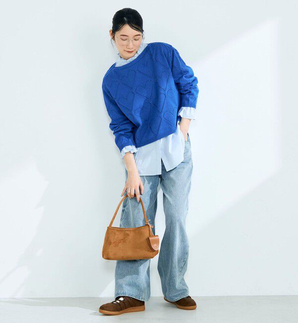 fredy emue「LINEN混ハート透かし柄ニット」|ニット・セーター|