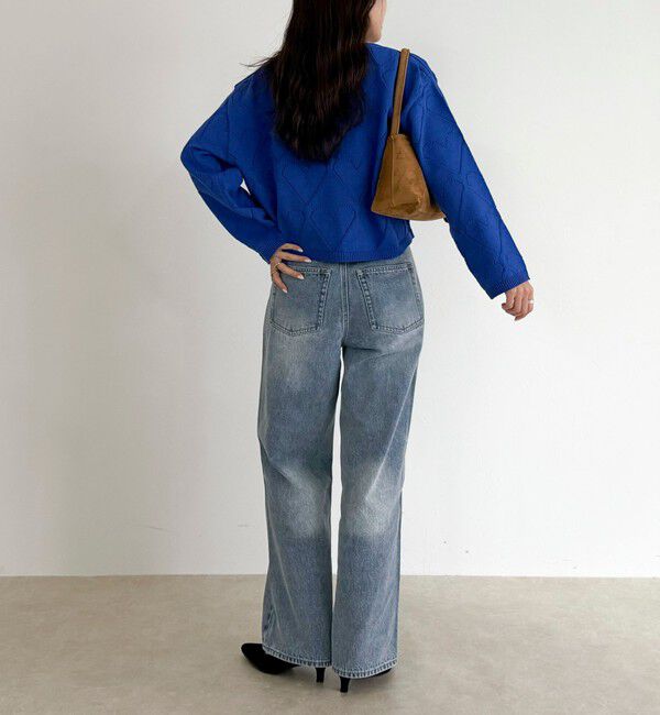 fredy emue「LINEN混ハート透かし柄ニット」|ニット・セーター|