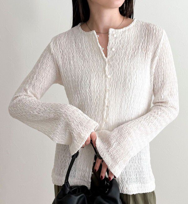 fredy emue「シャーリングカットブラウス」|Tシャツ・カットソー|オフホワイト