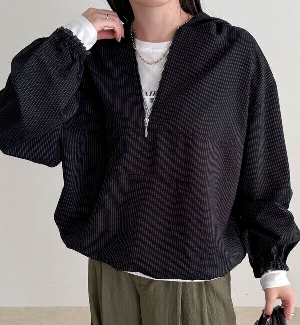 fredy emue「ストライプアノラックシャツブルゾン」|シャツ・ブラウス|