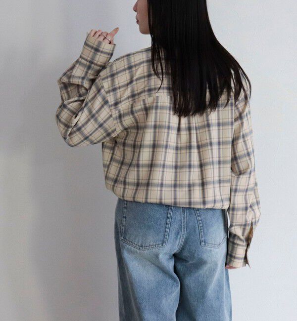 fredy emue「チェック柄ビッグボウタイブラウス」|シャツ・ブラウス|