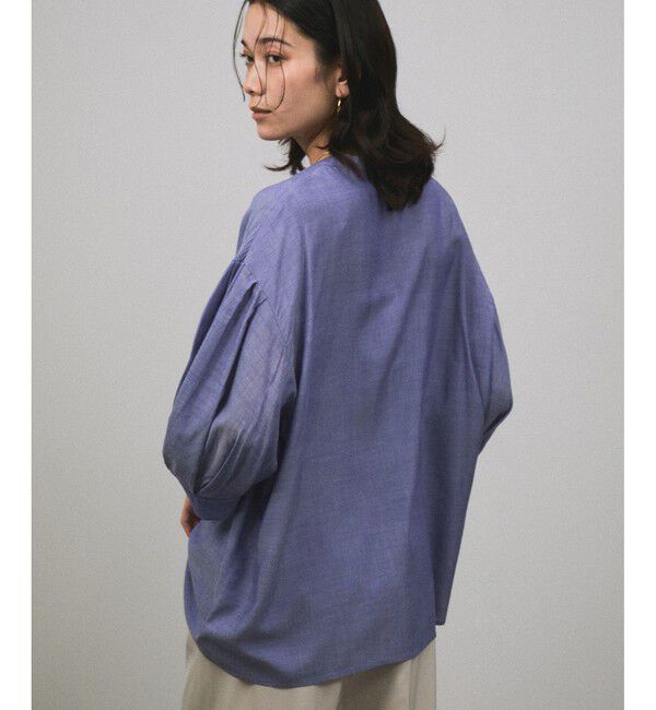 SALON adam et rope'「オンブレチェック ボリュームスリーブブラウス」|シャツ・ブラウス|