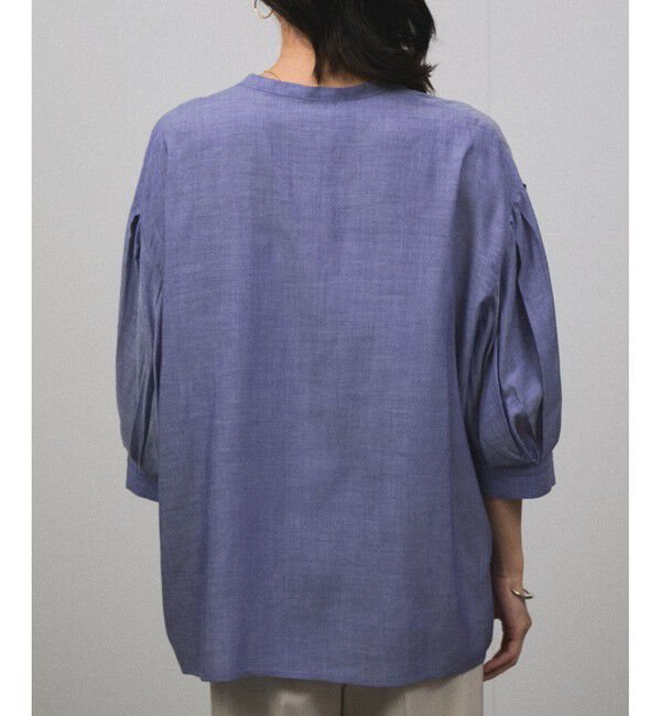 SALON adam et rope'「オンブレチェック ボリュームスリーブブラウス」|シャツ・ブラウス|