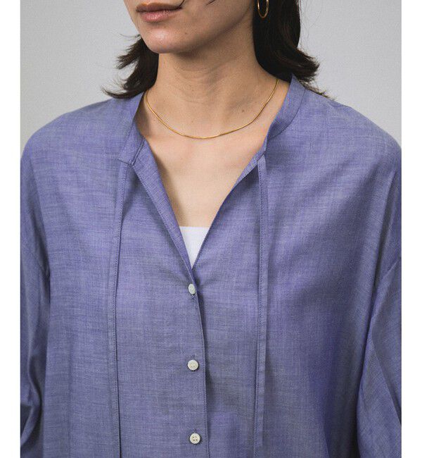 SALON adam et rope'「オンブレチェック ボリュームスリーブブラウス」|シャツ・ブラウス|