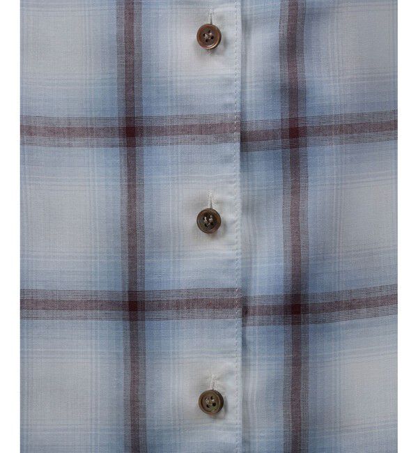 SALON adam et rope'「オンブレチェック ボリュームスリーブブラウス」|シャツ・ブラウス|