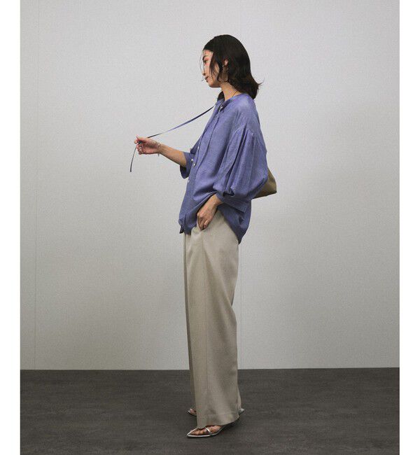 SALON adam et rope'「オンブレチェック ボリュームスリーブブラウス」|シャツ・ブラウス|