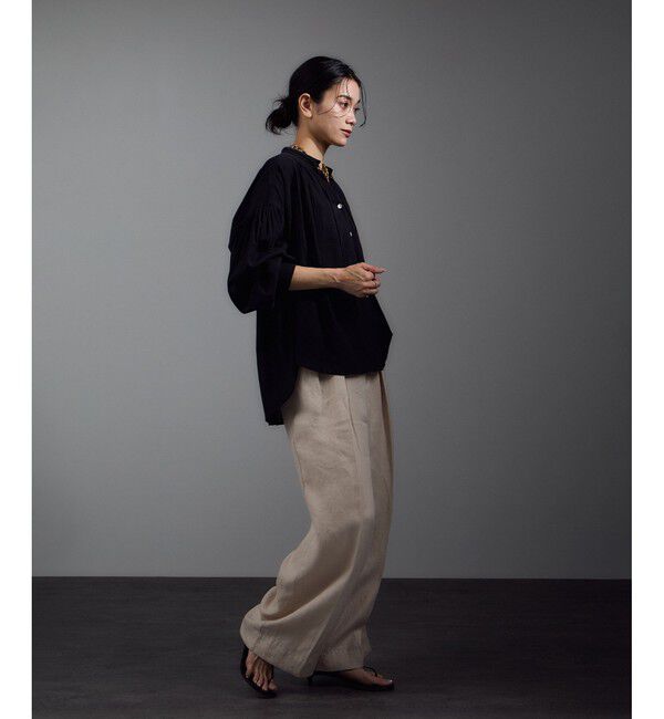 SALON adam et rope'「ボリュームスリーブVネックブラウス」|シャツ・ブラウス|