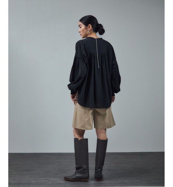 SALON adam et rope'「ボリュームスリーブVネックブラウス」|シャツ・ブラウス|